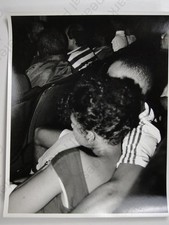 Cuban Couple Embrace Crowded