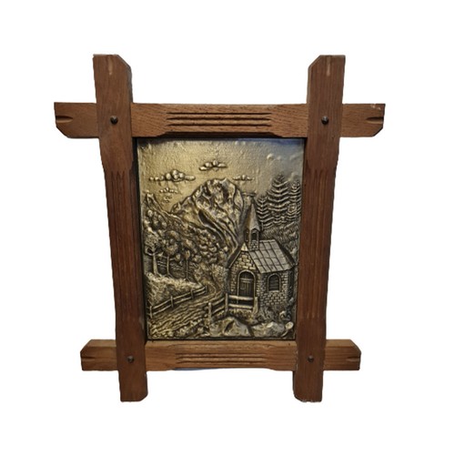 Deko zinn wandbild kirche - wandbild,