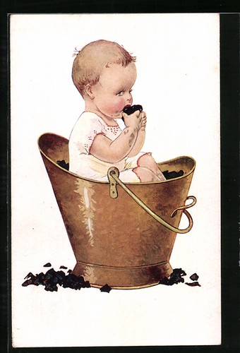 Künstler baby im - künstler-ak,