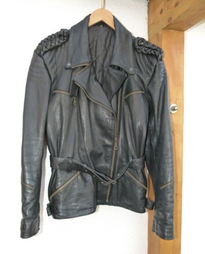 Motorradjacke leder schwarz - motorradjacke,,