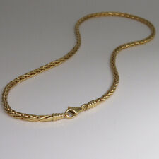 Collier Kette geflochten in 750/18K Gelbgold 43cm massiv 38,2 Gramm