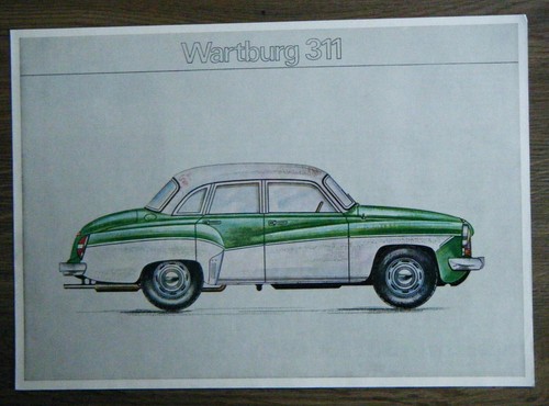 Werbeblatt wartburg 311 - wartburg,