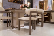 Beige holz textil stühle - stühle, im