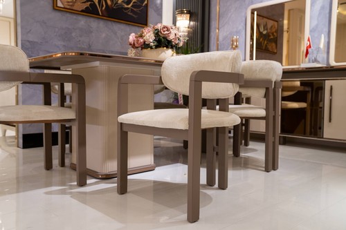 Beige holz textil stühle - stühle, im