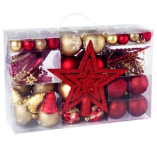 Christbaumkugeln Gold Rot