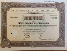 Neckarwerke AG Aktie über 100