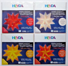 Bascetta Faltpapier transparent Papier Faltblätter 3D Stern HEYDA 20cm basteln