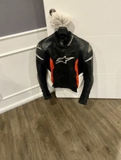 Alpinestars Lederkombijacke schwarz/rot Herren
