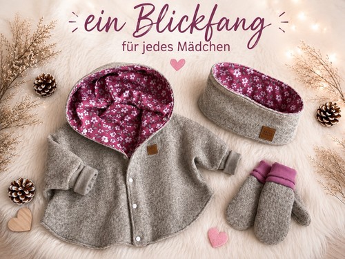 Wollwalkjacke für mädchen - wollwalkjacke,