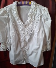 Damenbluse weiß Landhausstil