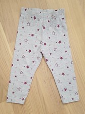 bequeme BABY-HOSE lang Gr. 80 ★ LEGGINS ★ grau Sterne ★ BASIC Gummibund ★ ERGEE