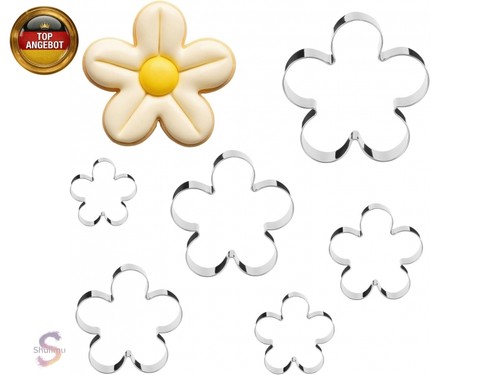 Stück blume ausstecher set - 6,