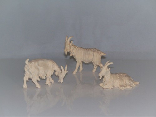 Holz krippenfiguren ziegen - 3,