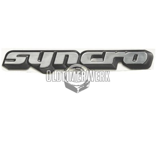 Schriftzug syncro in chrom - schriftzug,