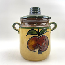 Vintage Rumtopf | Keramik | Handbemalt Apfel | 30 cm | West Germany