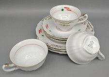 3 Stk. Oscar Schaller Winterling Gedecke Tee/Kaffee geometrisches Dekor 2. Wahl