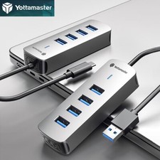 Yottamaster 4 Port USB 3.0 HUB Verteiler Splitter Adapter Datenhub für Laptop PC