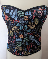 NEU  GR:46 CORSAGE BUNT BLUMENMUSTER VERSTELLBAR SCHNÜRUNG KORSETT BURLESQUE