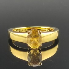 925 Silber Ring Gelbvergoldet