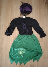 Hexenkostüm für Kinder Gr.M mit Hut