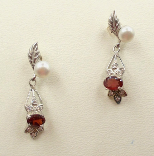 Granat perle ohrstecker - granat,,