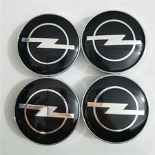 4x60mm Für Opel Nabendeckel Radkappen Felgendeckel Nabenkappen/Schwarz/Alufelgen