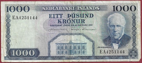 Island iceland 1000 - island/iceland, kronur