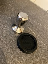 Tamper 51mm silber, für Siebträger-Espressomaschinen, inkl. Tampermatte