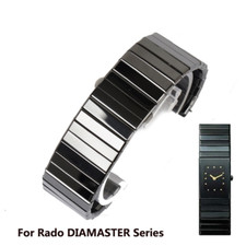 27-35 mm Keramik Uhrenarmband Armband für Rado Diamaster Serie Armband schwarz