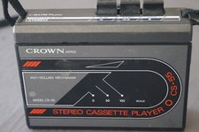 Gepflegter,defekter Walkman Crown CS 55 Tragbarer Kassettenspieler  Cassette