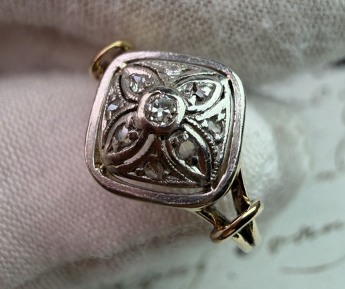 Ring 585 gold jugendstil - gold,,