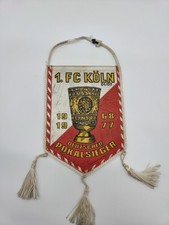 1. FC Köln Wimpel Deutscher Pokalsieger Signiert 1968 1977 Fußball Merch 14cm 