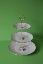 zauberhafte dreistöckige Etagere Teller Rosenthal Form 2000 Schattenrose 012330