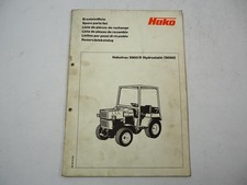 Hako Hakotrac 3800D Hydrostatic (8050) Traktor Ersatzteilliste Parts List 1982