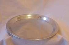 Edelstahl Tablett rund ca. 35cm Serviertablett Dekoteller Metall Dekotablett 