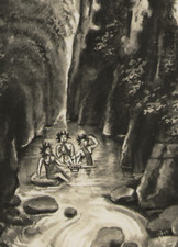 32/988 AK ROßTRAPPENSPRUNG BADENDE FRAUEN KRONE