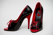 Sexy Highheels Pumps Peeptoe Lack wie Pleaser Seduce-216 Gr 38 Sammler Fetisch