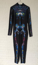 Halloween Kostüm Verkleidung Damen M 38 skelett Bodysuit