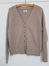 ❤AJC Damen STRICKJACKE Feinstrick Cardigan Knopfleiste, beige, Gr.40/ 42 NEU ❤