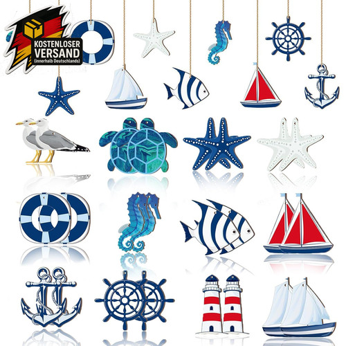 Maritime dekoration set - set, mit
