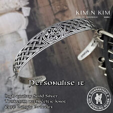 Wikinger Triskelion mit keltischem Knoten Armreif✔️personalisiert✔️925 Silber✔Qualität