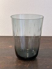 SF WMF Wilhelm Wagenfeld seltene Bechervase Vase m. Schliff turmalin Glas Design