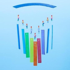 Windspiel "Regenbogen" Glaswindspiel ca. 32 cm Suncatcher Mobile Klangspiel