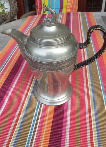 Zinnkanne mit deckel antik - mit,