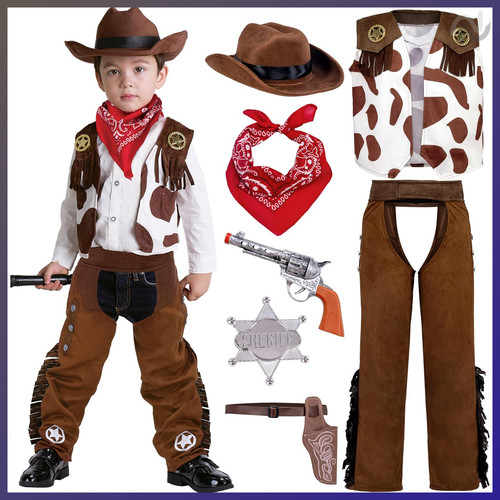 Cowboy kostüm deluxe set für - cowboy,