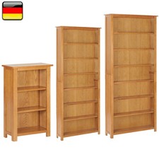 Bücherregal Massiv Holz Eiche Standregal Holzregal Büroregal Bücherschrank Regal