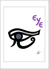 JACQUELINE DITT - Horus Eye - Essential Original Druck Grafik signiert Auge