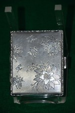 Altes Zigarettenetui - Zigarettendose - mit Gravur - 1956 - Alpaka Punze