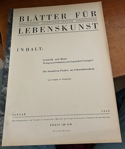 Blätter für angewandte