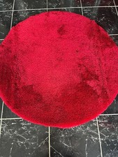 Badteppich Kleine Wolke rot, rund 100cm - neu